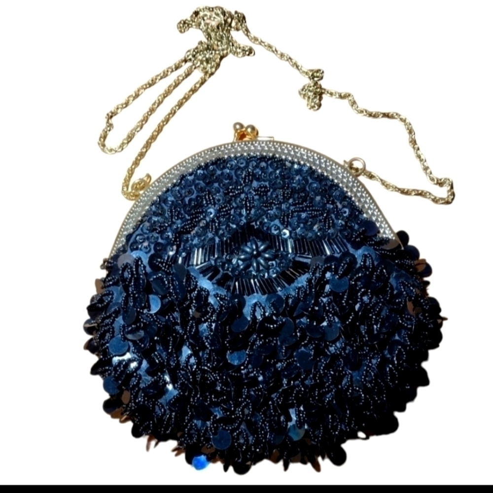 🟠 Vintage Beaded Cocktail Bag